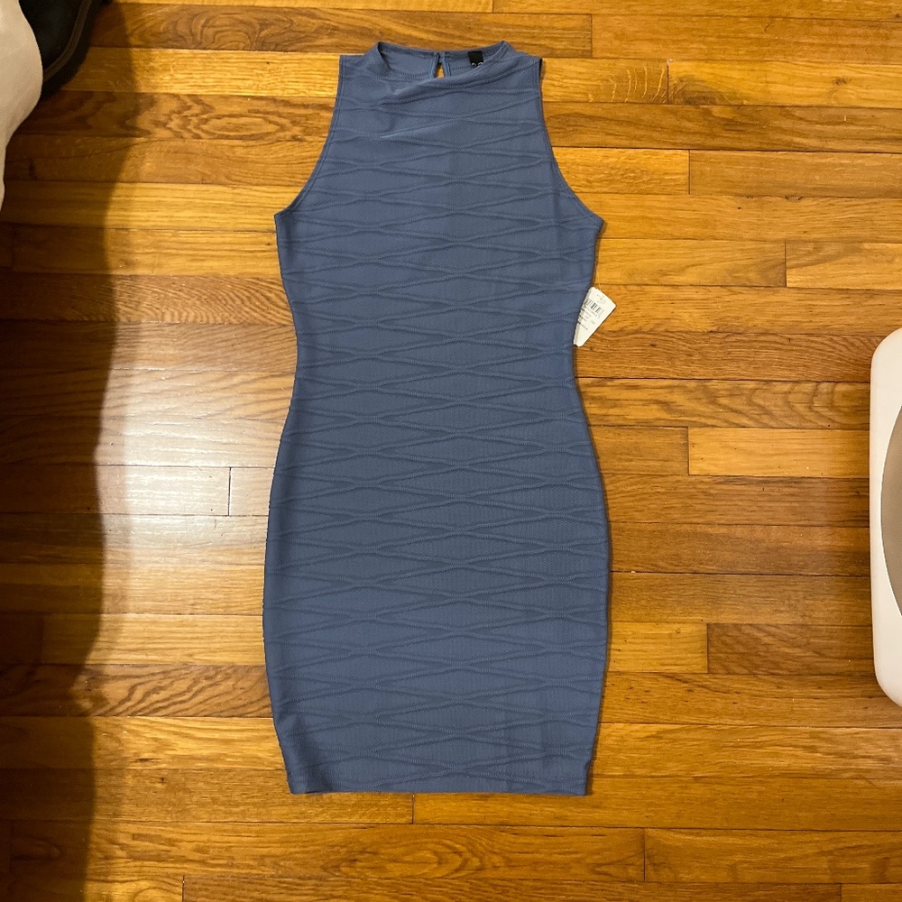 Blue Sleeveless Mini dress